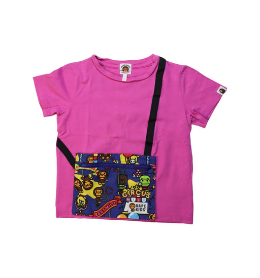 A Multicolour Short Sleeve T Shirts from BAPE KIDS in size 5T for girl. (Front View)