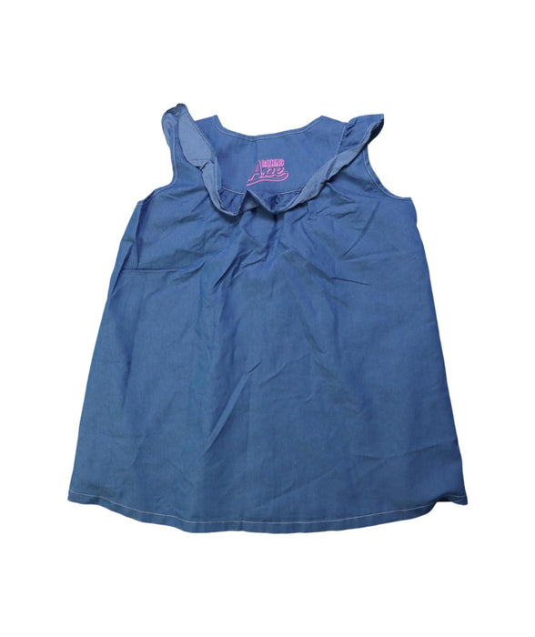 A Blue Sleeveless Dresses from BAPE KIDS in size 7Y for girl. (Back View)