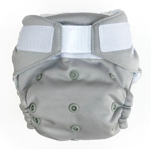A Grey Cloth Diapers from Baby BeeHinds in size O/S for neutral. (Front View)