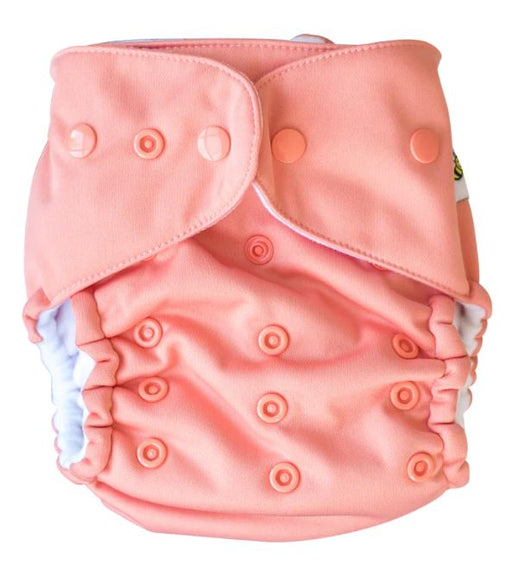 A Pink Cloth Diapers from Baby BeeHinds in size O/S for girl. (Front View)