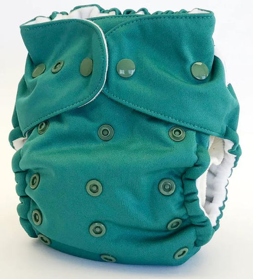 A Teal Cloth Diapers from Baby BeeHinds in size O/S for neutral. (Front View)