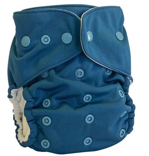 A Blue Cloth Diapers from Baby BeeHinds in size O/S for neutral. (Front View)