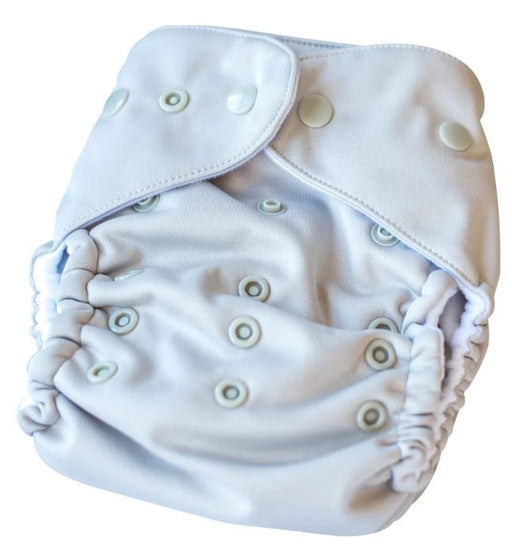 A Grey Cloth Diapers from Baby BeeHinds in size O/S for neutral. (Front View)