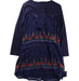 A Blue Long Sleeve Dresses from Desigual in size 11Y for girl. (Back View)