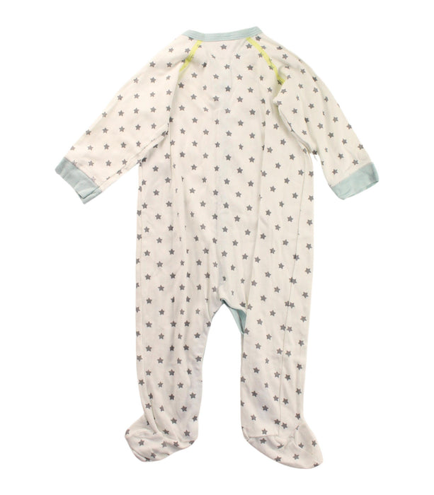 A White Onesies from Petit Bateau in size 6-12M for neutral. (Back View)