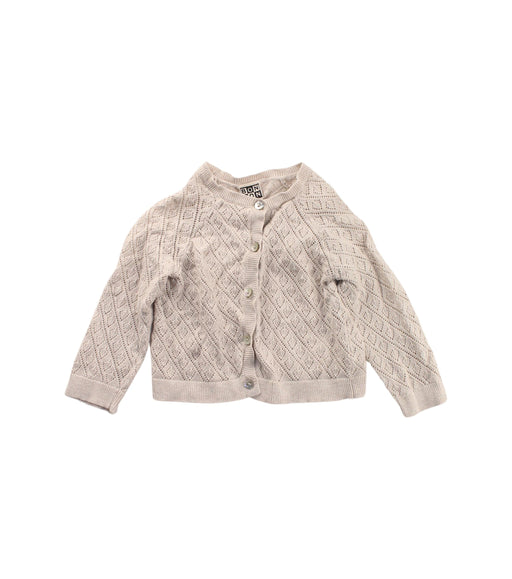 A Beige Cardigans from Bonton in size 6-12M for girl. (Front View)