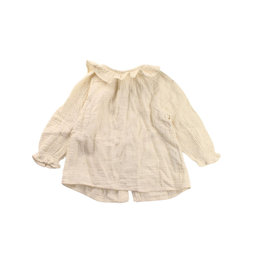 A Beige Long Sleeve Tops from Babe & Tess in size 6-12M for girl. (Front View)