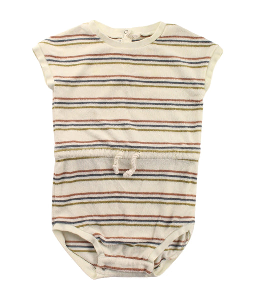 A Beige Sleeveless Bodysuits from Quincy Mae in size 2T for girl. (Front View)