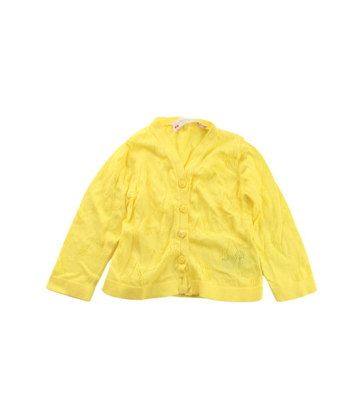 A Yellow Cardigans from Bonpoint in size 6-12M for girl. (Front View)
