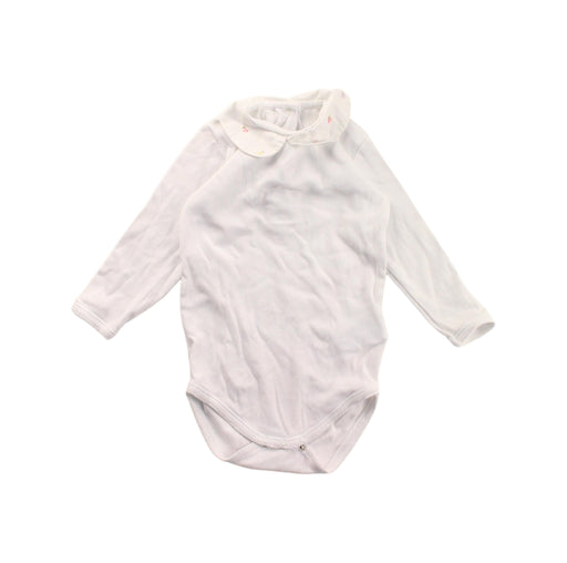 A White Long Sleeve Bodysuits from Bonpoint in size 12-18M for neutral. (Front View)