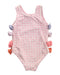 A White Swimsuits from Seed in size 3-6M for girl. (Back View)