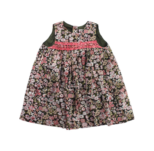 A Green Sleeveless Dresses from Bonpoint in size 12-18M for girl. (Front View)