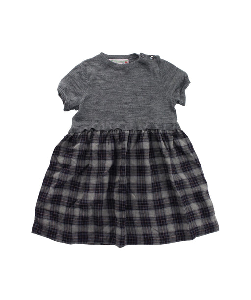 A Grey Short Sleeve Dresses from Bonpoint in size 12-18M for girl. (Front View)