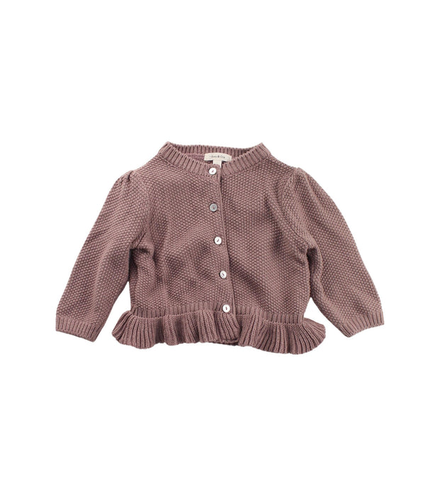 A Taupe Cardigans from Susu & Cra in size 12-18M for girl. (Front View)