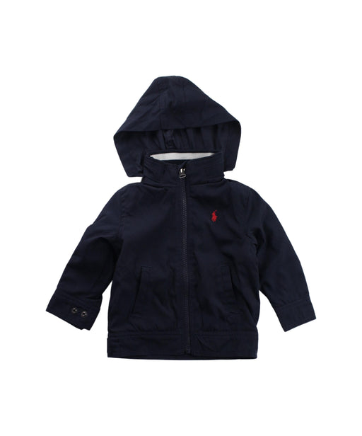 A Blue Lightweight Jackets from Ralph Lauren in size 6-12M for boy. (Front View)