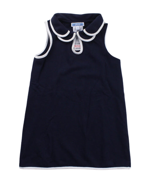 A Blue Sleeveless Dresses from Jacadi in size 3T for girl. (Front View)