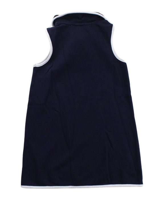 A Blue Sleeveless Dresses from Jacadi in size 3T for girl. (Back View)