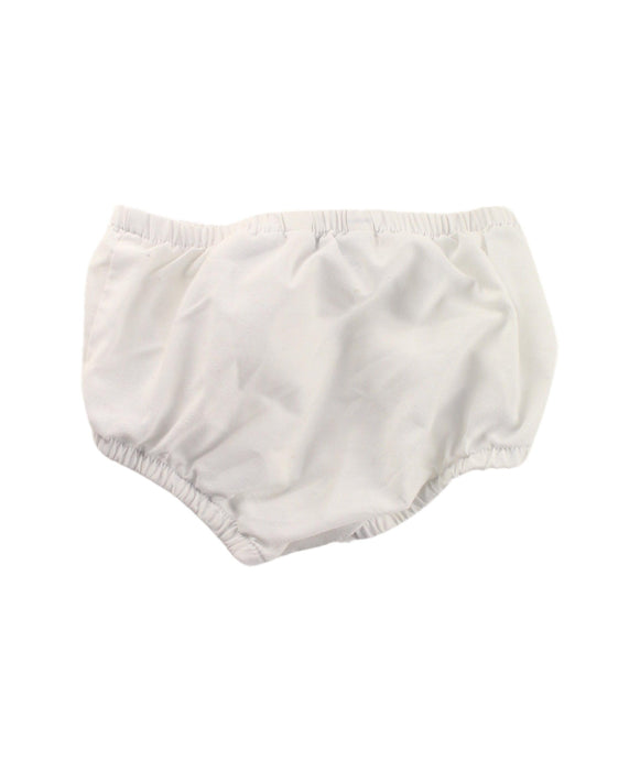A White Bloomers from Pippa & Julie in size 12-18M for girl. (Back View)