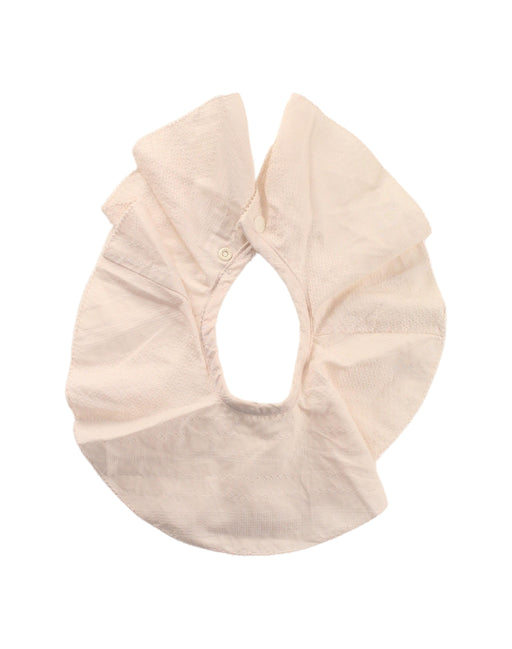 A White Bibs from MarlMarl in size O/S for girl. (Front View)