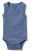 A Blue Sleeveless Bodysuits from Wilson & Frenchy in size Newborn for neutral. (Front View)