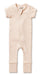 A Pink Short Sleeve Jumpsuits from Wilson & Frenchy in size Newborn for girl. (Front View)