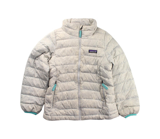 A Grey Puffer/Quilted Jackets from Patagonia in size 7Y for neutral. (Front View)