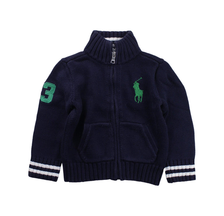 A Blue Knit Sweaters from Ralph Lauren in size 2T for boy. (Front View)