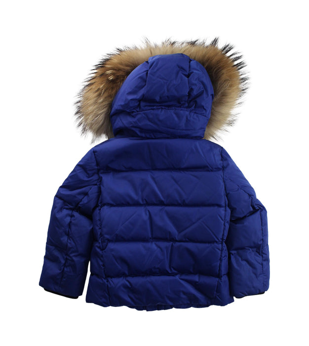 A Blue Puffer/Quilted Coats & Outerwear from Moncler in size 2T for boy. (Back View)