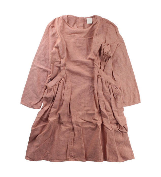 A Brown Long Sleeve Dresses from COS in size 6T for girl. (Front View)