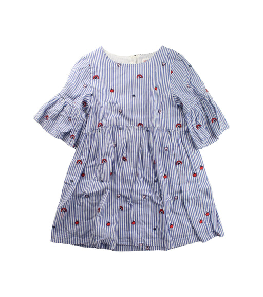 A Blue Long Sleeve Dresses from Seed in size 8Y for girl. (Front View)