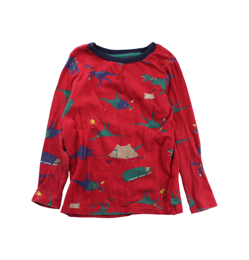 A Red Pyjama Sets from Joules in size 6T for boy. (Front View)