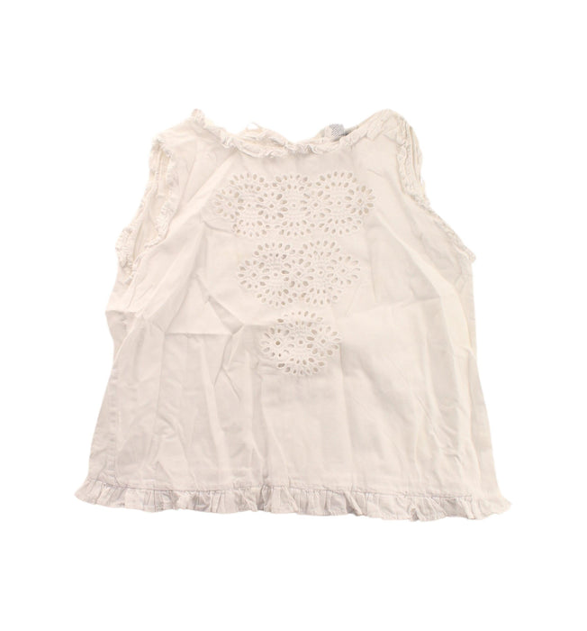 A White Sleeveless Tops from Bonne Mere in size 8Y for girl. (Front View)