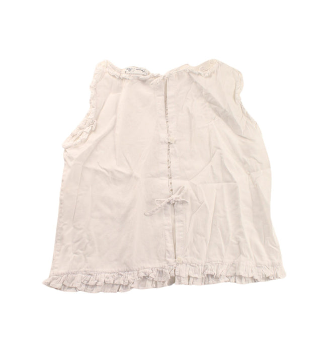 A White Sleeveless Tops from Bonne Mere in size 8Y for girl. (Back View)
