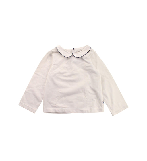 A White Long Sleeve Tops from Jacadi in size 2T for girl. (Front View)