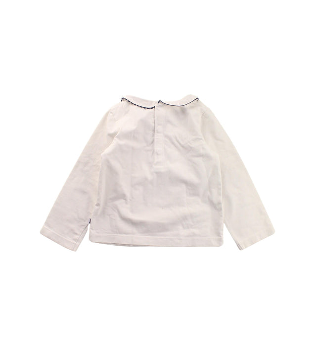 A White Long Sleeve Tops from Jacadi in size 2T for girl. (Back View)