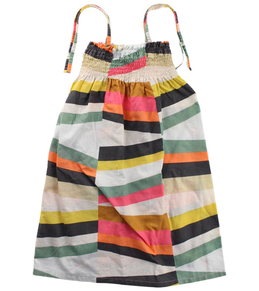 A Multicolour Sleeveless Dresses from Tea in size 4T for girl. (Front View)