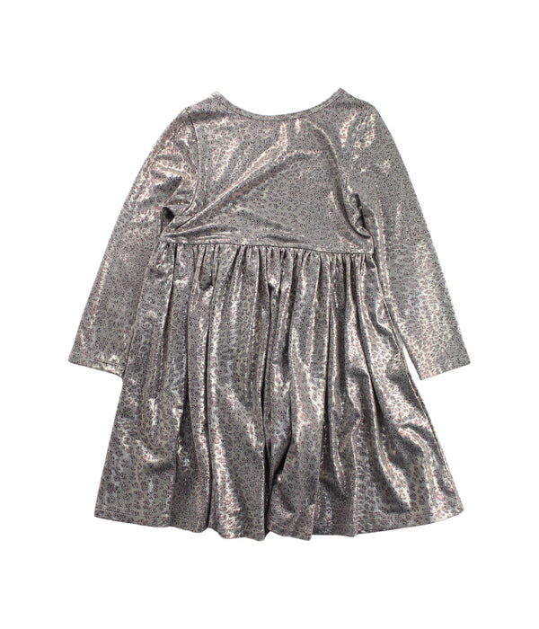 A Silver Long Sleeve Dresses from Pink Chicken in size 5T for girl. (Back View)
