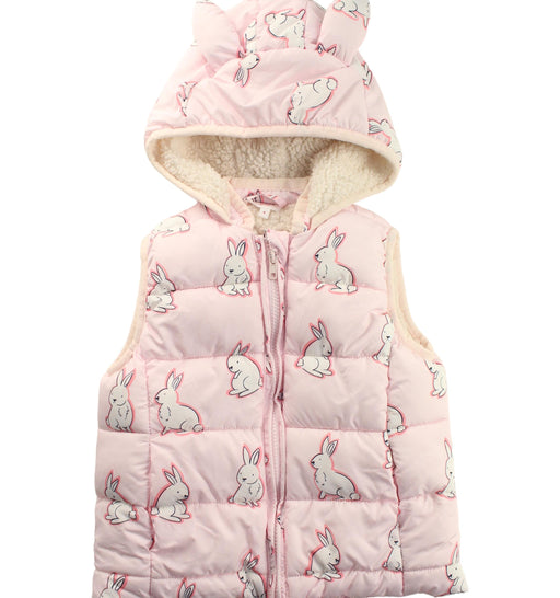 A Pink Outerwear Vests from Seed in size 4T for girl. (Front View)