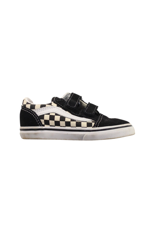 A Black Sneakers from Vans in size 3T for boy. (Front View)