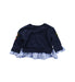 A Blue Long Sleeve Tops from BCBG in size 2T for girl. (Front View)
