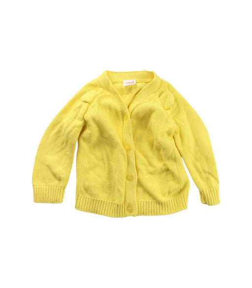 A Yellow Cardigans from Seed in size 3-6M for girl. (Front View)