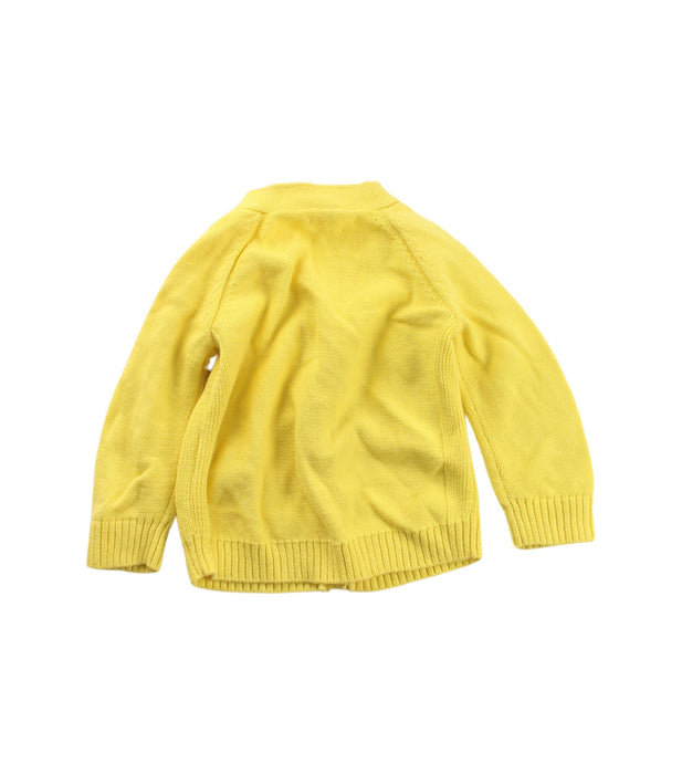 A Yellow Cardigans from Seed in size 3-6M for girl. (Back View)