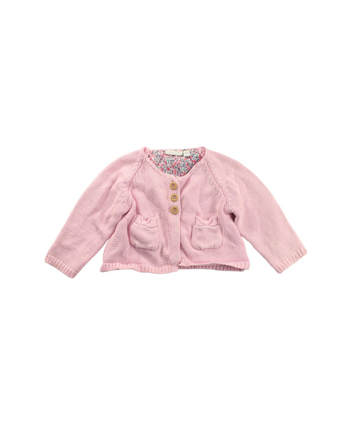 A Pink Cardigans from Jojo Maman Bébé in size 6-12M for girl. (Front View)