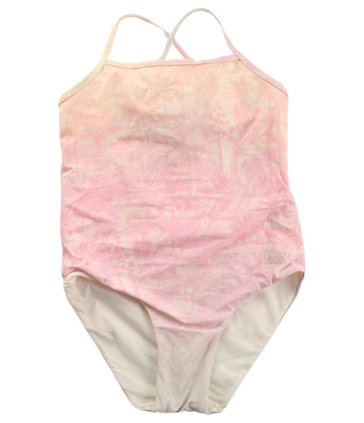 A Pink Swimsuits from Dior in size 4T for girl. (Front View)