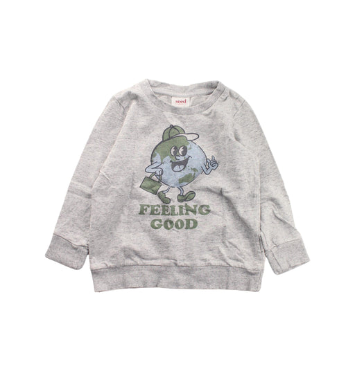 A Multicolour Crewneck Sweatshirts from Seed in size 4T for girl. (Front View)