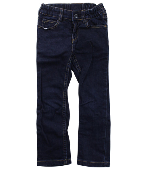 A Navy Jeans from Jacadi in size 4T for boy. (Front View)