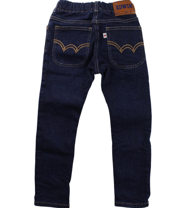 A Navy Jeans from EDWIN in size 5T for boy. (Back View)