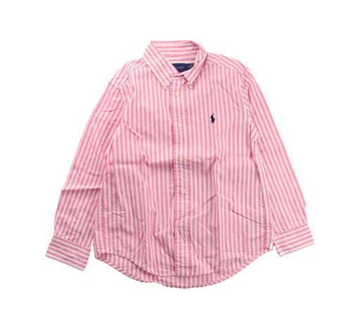A Pink Long Sleeve Shirts from Ralph Lauren in size 5T for boy. (Front View)