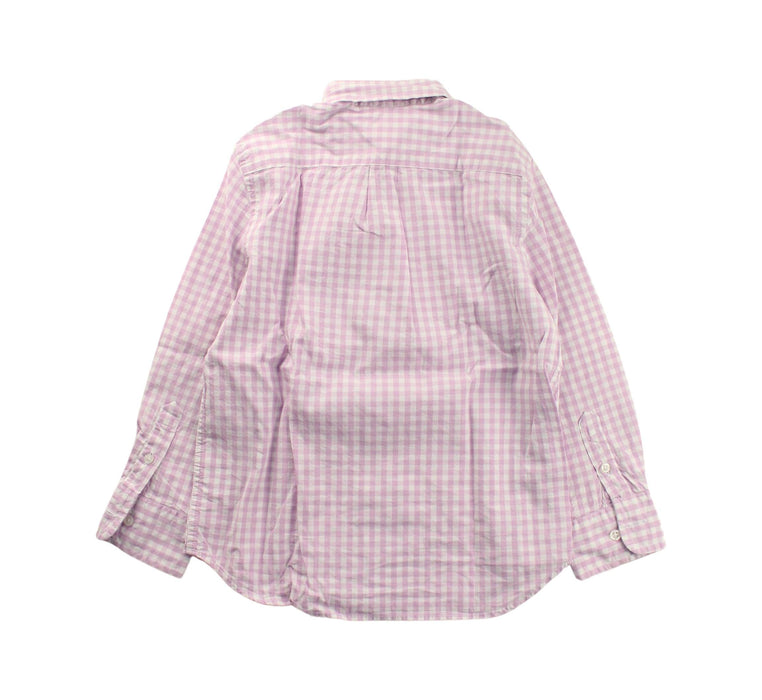 A Pink Long Sleeve Shirts from Crewcuts in size 4T for boy. (Back View)