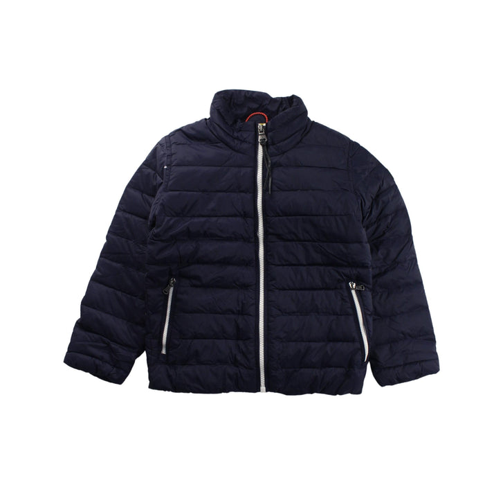 A Black Puffer/Quilted Jackets from Aigle in size 4T for boy. (Front View)